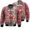 Merry Christmas Have Yourself A Meowy Christmas Retro Christmas Holiday Gifts Unisex 3D Bomber Jacket