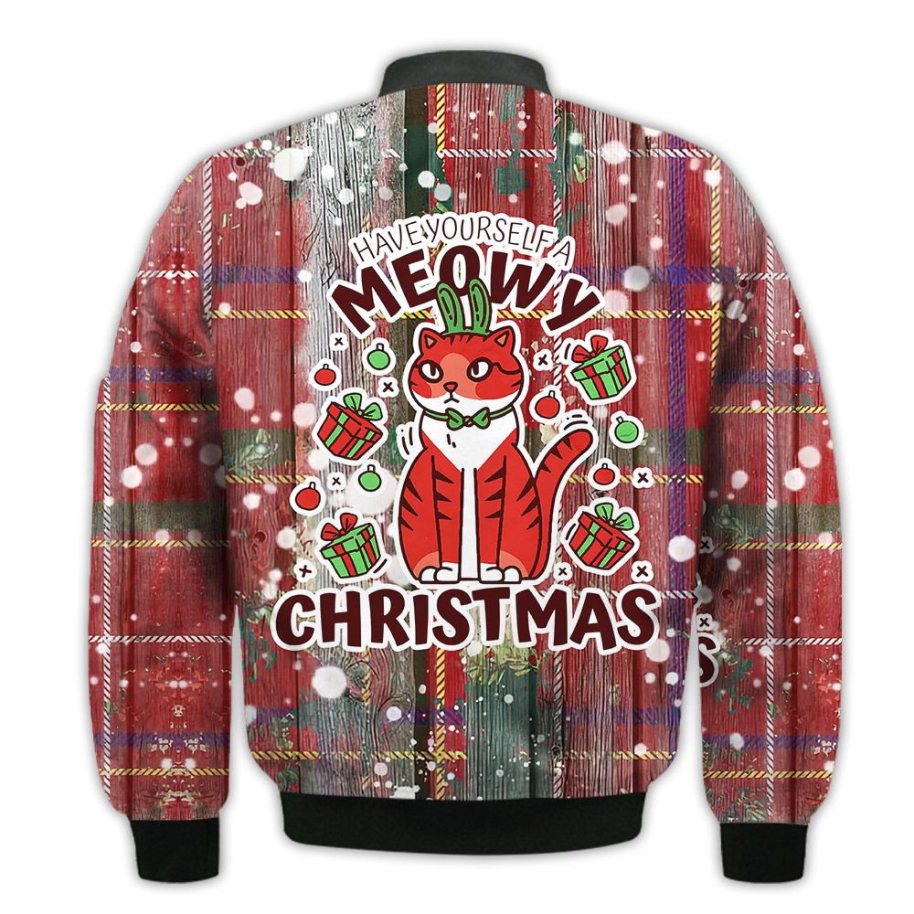 Merry-Christmas-Have-Yourself-A-Meowy-Christmas-Retro-Christmas-Holiday-Gifts-Unisex-3D-Bomber-Jacket-2