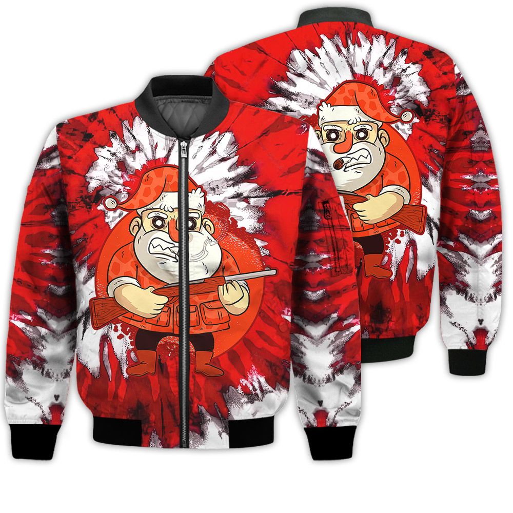 Merry Christmas Hunting Santa Retro Christmas Holiday Gifts Unisex 3D Bomber Jacket Merry Christmas Hunting Santa Retro Christmas Holiday Gifts Unisex 3D Bomber Jacket