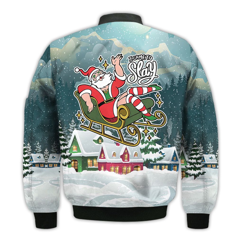 Merry-Christmas-I-Came-To-Slay-Retro-Christmas-Holiday-Gifts-Unisex-3D-Bomber-Bomber-Jacket-2