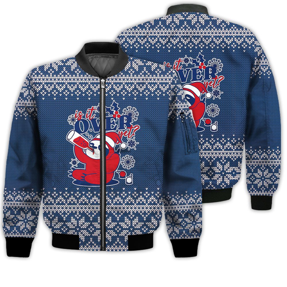 Merry Christmas Is It Over Yet Christmas Sloth Retro Christmas Holiday Gifts Unisex 3D Bomber Bomber Jacket Merry Christmas Is It Over Yet Christmas Sloth Retro Christmas Holiday Gifts Unisex 3D Bomber Bomber Jacket