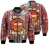 Merry Christmas Is This Jolly Enough Cat Retro Christmas Holiday Gifts Unisex 3D Bomber Bomber Jacket