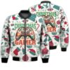 Merry Christmas Joystick For Game Retro Christmas Holiday Gifts Unisex 3D Bomber Bomber Jacket