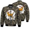 Merry Christmas Kangaroo Reindeer Retro Christmas Holiday Gifts Unisex 3D Bomber Bomber Jacket