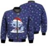 Merry Christmas Kawaii Axolotl In Christmas Retro Christmas Holiday Gifts Unisex 3D Bomber Bomber Jacket
