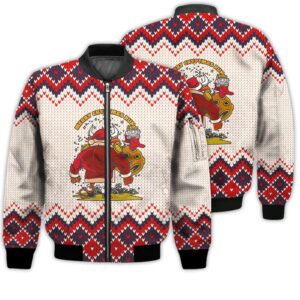 Merry Christmas Merry Cryptmas Run Retro Christmas Holiday Gifts Unisex 3D Bomber Bomber Jacket