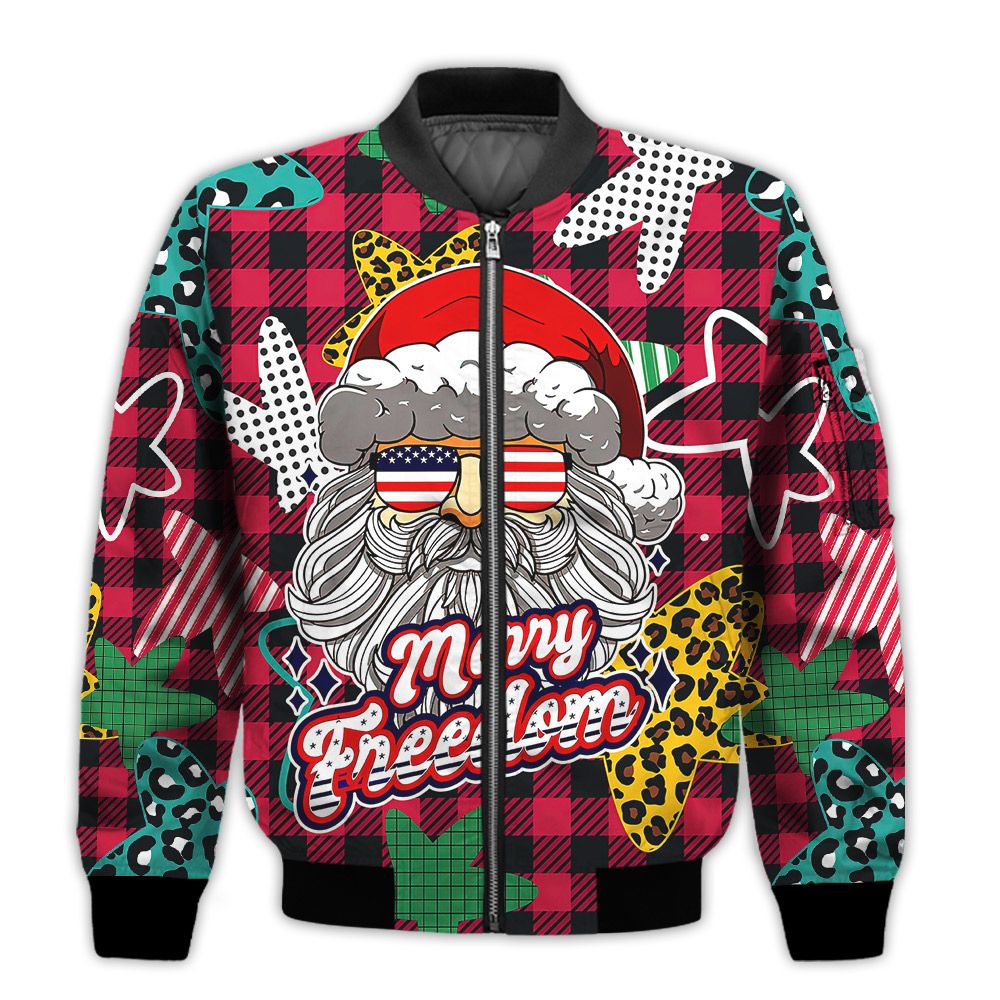 Merry-Christmas-Merry-Freedom-Retro-Christmas-Holiday-Gifts-Unisex-3D-Bomber-Jacket-1