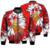 Merry Christmas Pizza Christmas Tree Dabbing Retro Christmas Holiday Gifts Unisex 3D Bomber Jacket