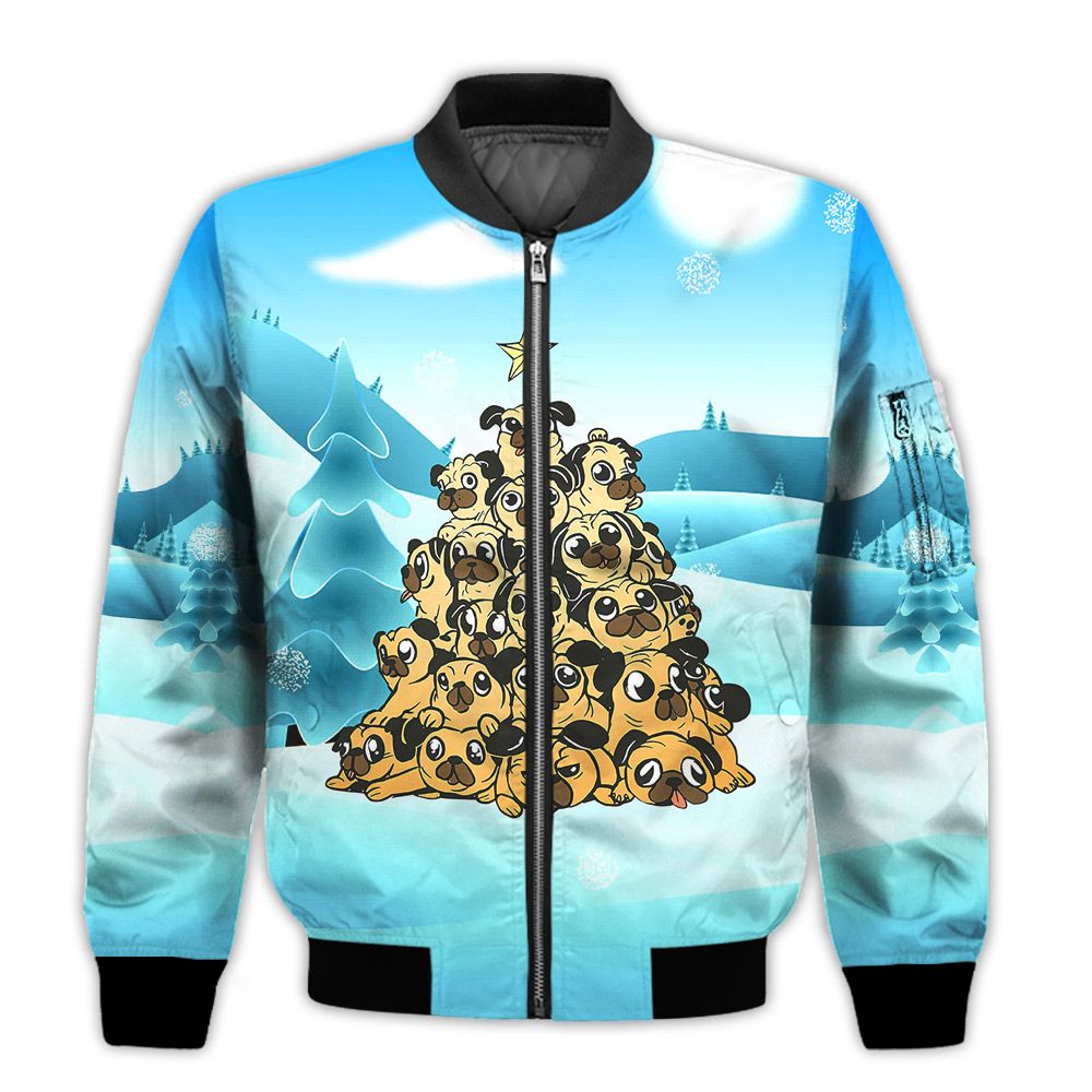 Merry-Christmas-Pug-Dogs-Christmas-Tree-Retro-Christmas-Holiday-Gifts-Unisex-3D-Bomber-Bomber-Jacket-1