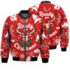 Merry Christmas Ready For Christmas Deer Retro Christmas Holiday Gifts Unisex 3D Bomber Bomber Jacket