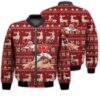 Merry Christmas Santa Claus Christmas Holiday Retro Christmas Holiday Gifts Unisex 3D Bomber Bomber Jacket