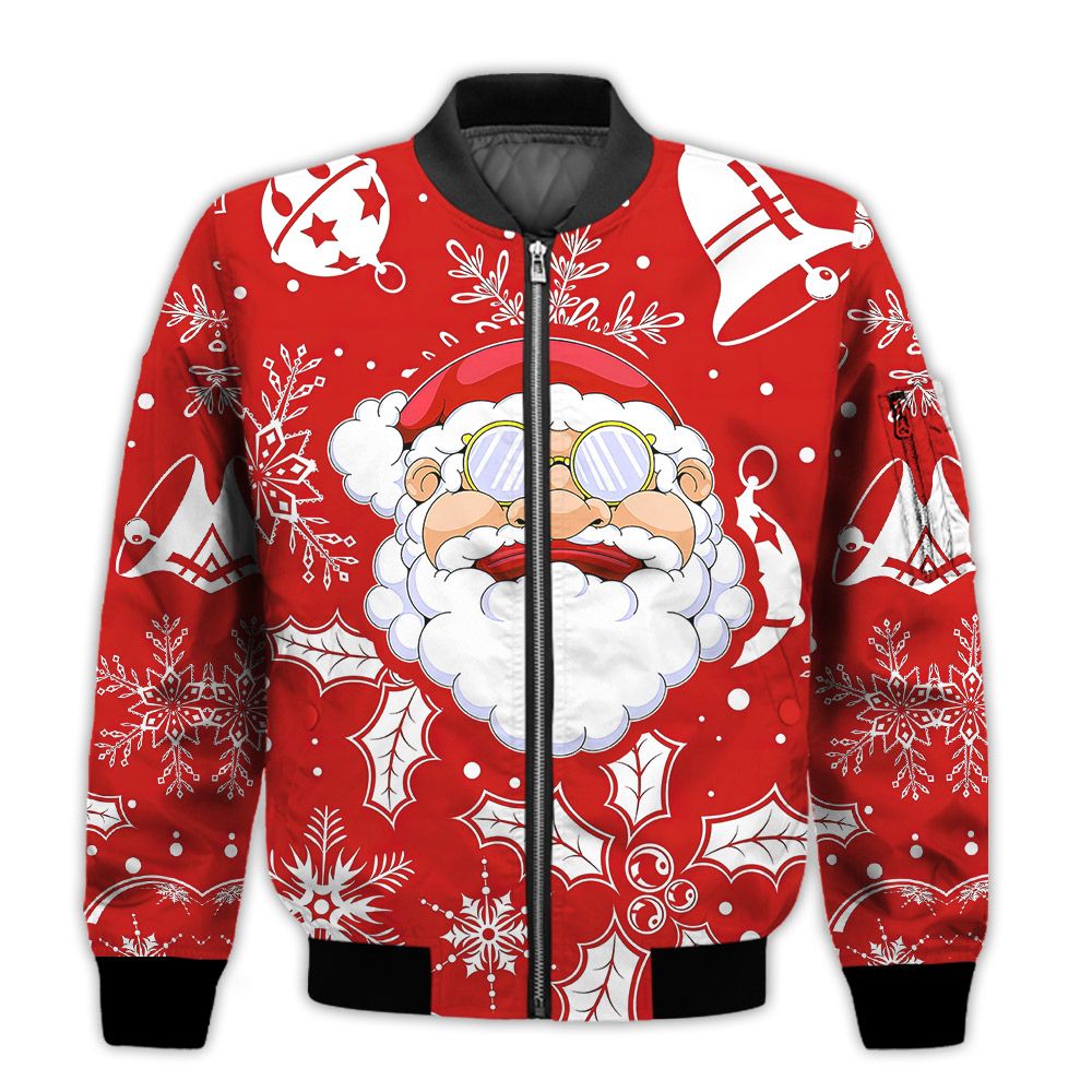 Merry-Christmas-Santa-Claus-Head-Retro-Christmas-Holiday-Gifts-Unisex-3D-Bomber-Bomber-Jacket-1