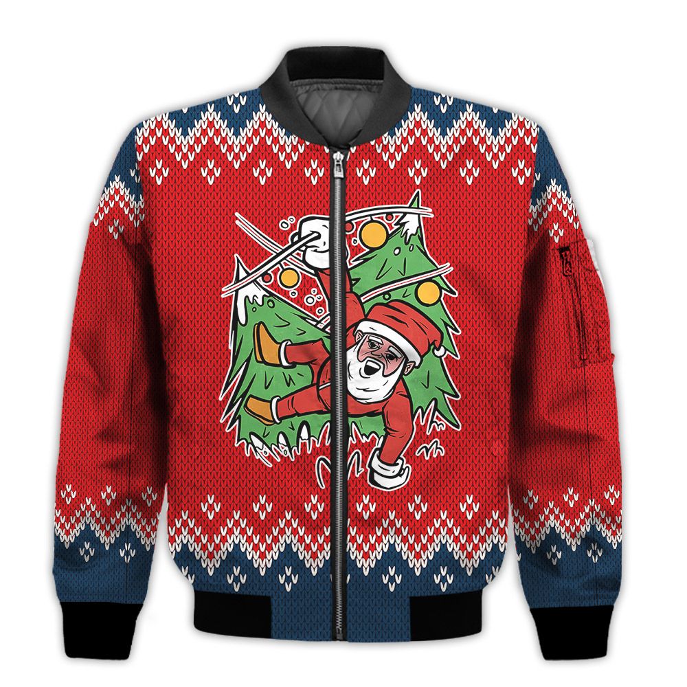 Merry-Christmas-Santa-Claus-In-Christmas-Lights-Retro-Christmas-Holiday-Gifts-Unisex-3D-Bomber-Bomber-Jacket-1
