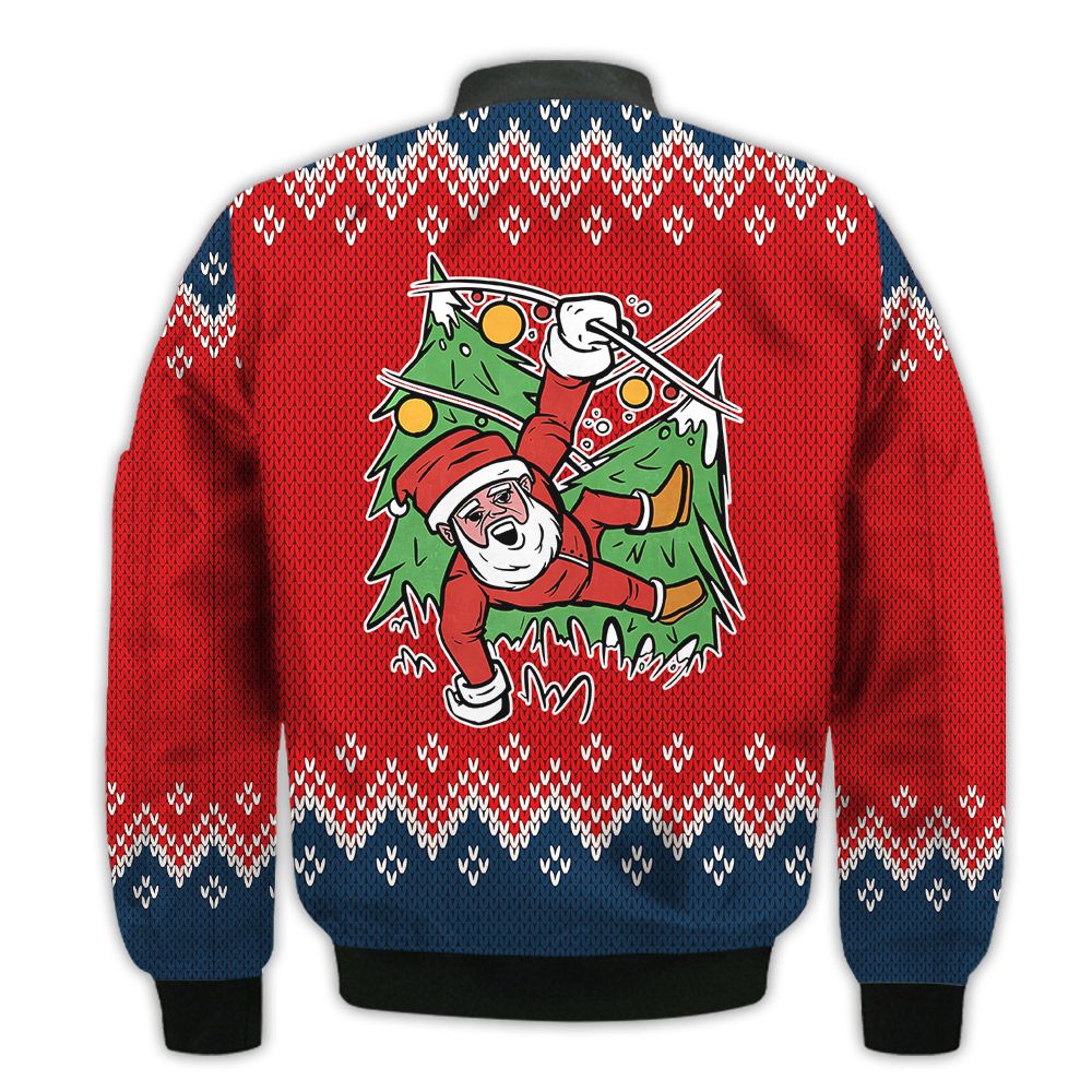 Merry-Christmas-Santa-Claus-In-Christmas-Lights-Retro-Christmas-Holiday-Gifts-Unisex-3D-Bomber-Bomber-Jacket-2