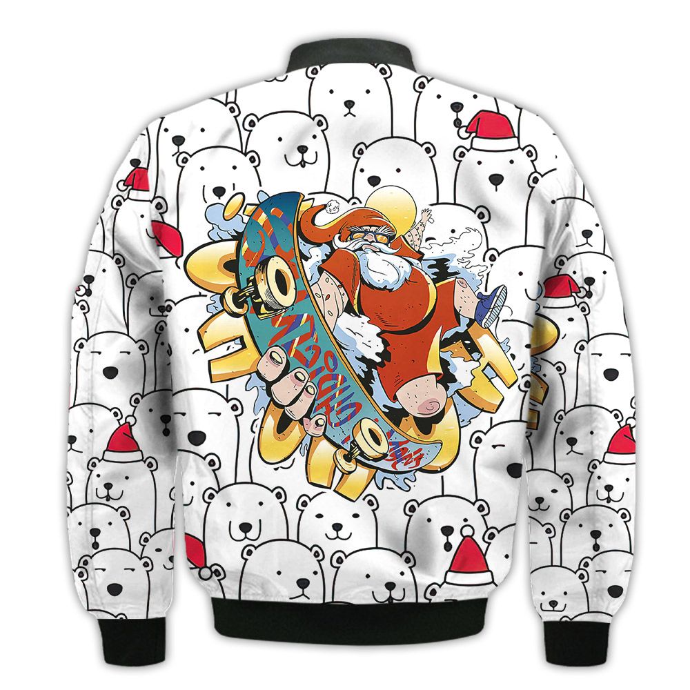 Merry-Christmas-Santa-Claus-Skateboarding-Retro-Christmas-Holiday-Gifts-Unisex-3D-Bomber-Bomber-Jacket-2
