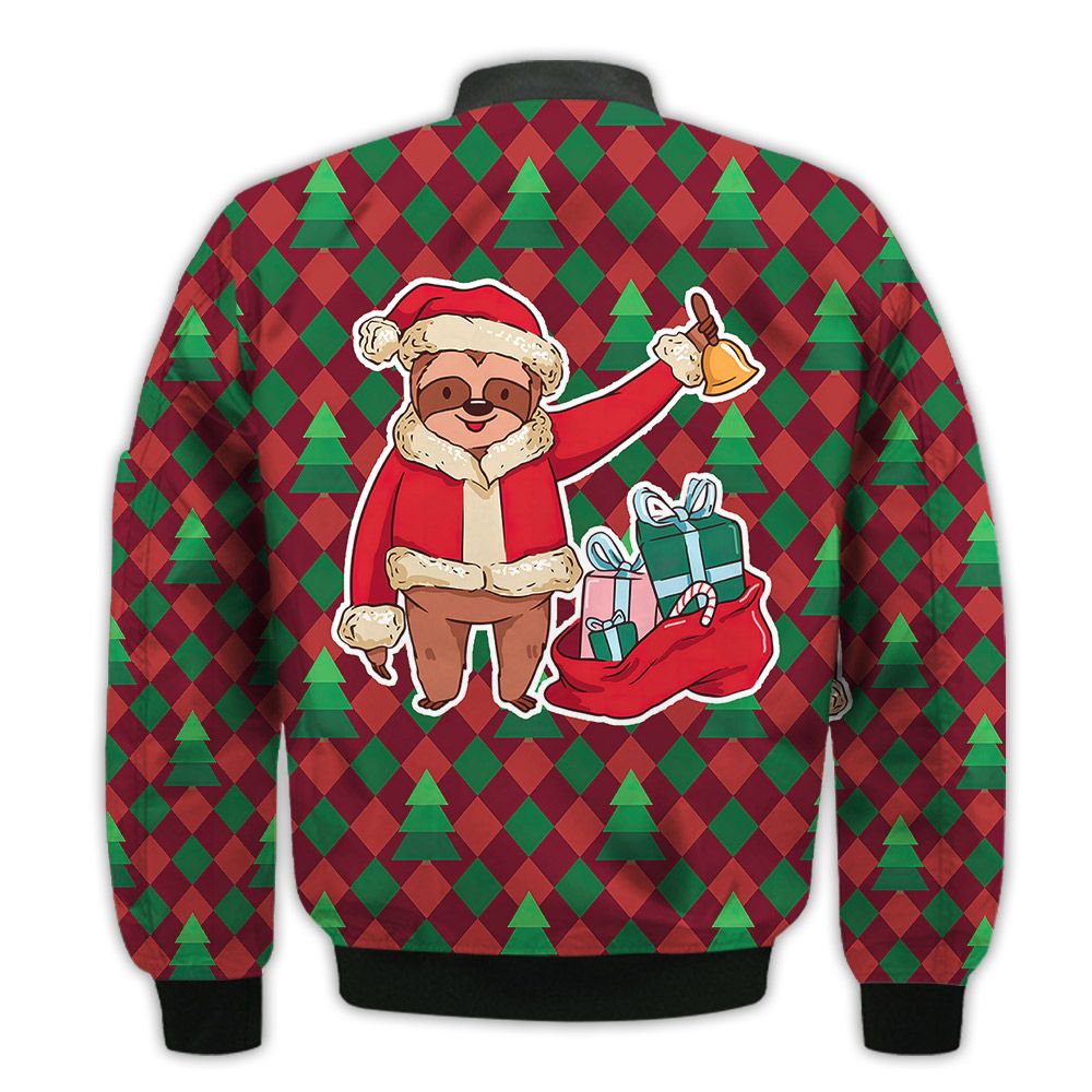 Merry-Christmas-Santa-Claus-Sloth-Retro-Christmas-Holiday-Gifts-Unisex-3D-Bomber-Bomber-Jacket-2