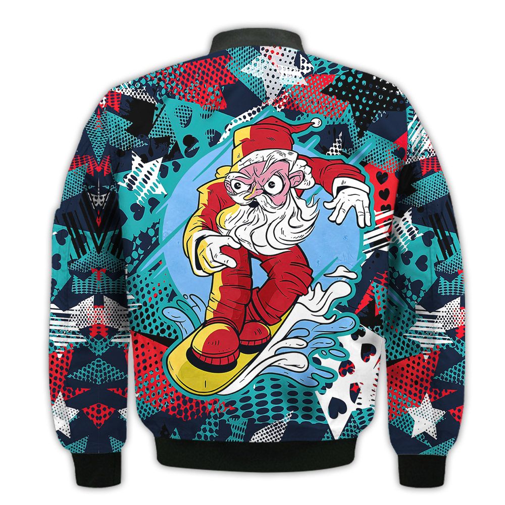 Merry-Christmas-Santa-Claus-Snowboarding-Retro-Christmas-Holiday-Gifts-Unisex-3D-Bomber-Bomber-Jacket-2
