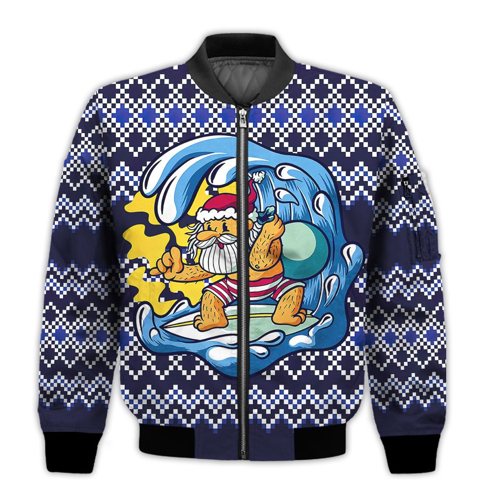 Merry-Christmas-Santa-Claus-Surfing-Retro-Christmas-Holiday-Gifts-Unisex-3D-Bomber-Bomber-Jacket-1