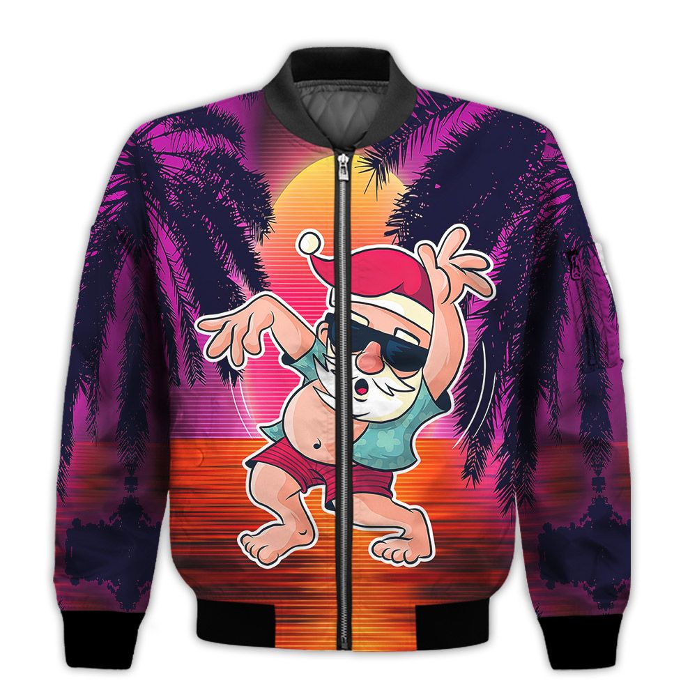 Merry-Christmas-Santa-Dancing-Retro-Christmas-Holiday-Gifts-Unisex-3D-Bomber-Bomber-Jacket-1