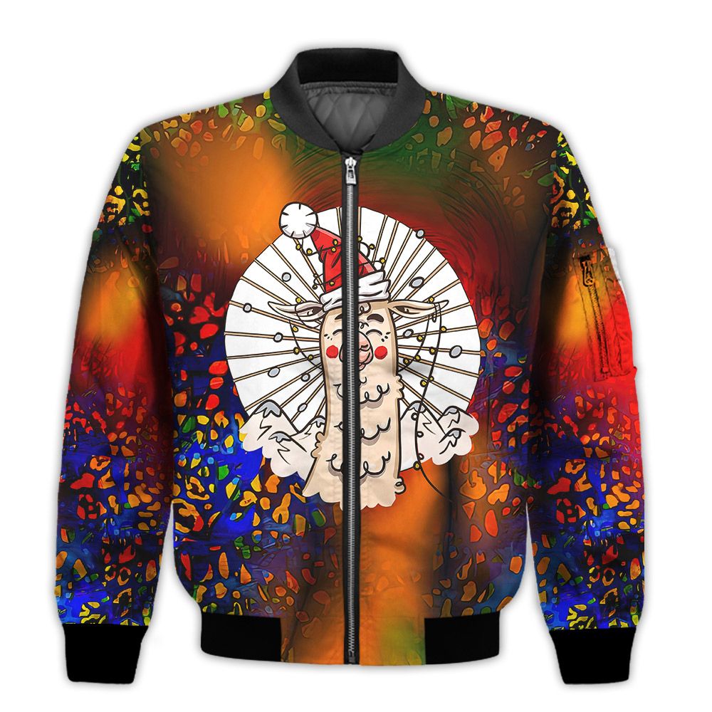 Merry-Christmas-Santa-Llama-Retro-Christmas-Holiday-Gifts-Unisex-3D-Bomber-Bomber-Jacket-1