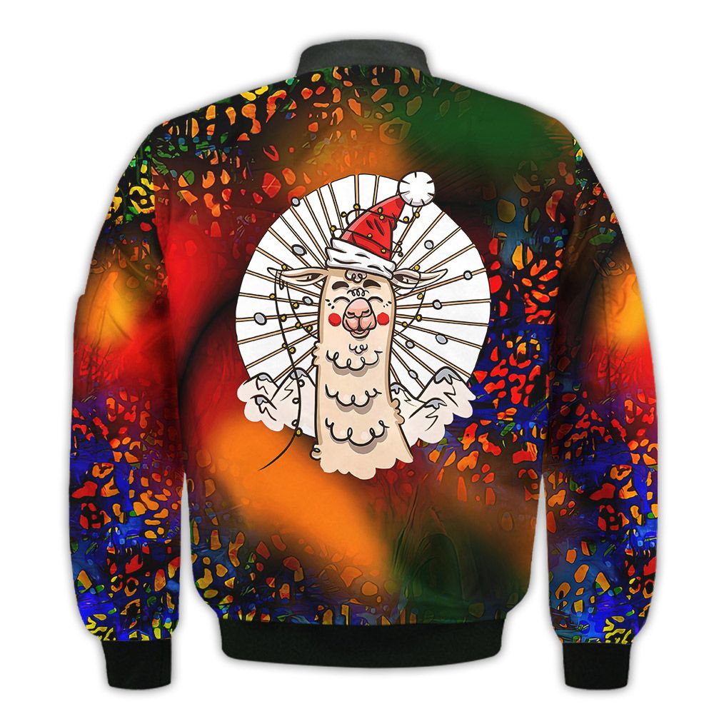 Merry-Christmas-Santa-Llama-Retro-Christmas-Holiday-Gifts-Unisex-3D-Bomber-Bomber-Jacket-2
