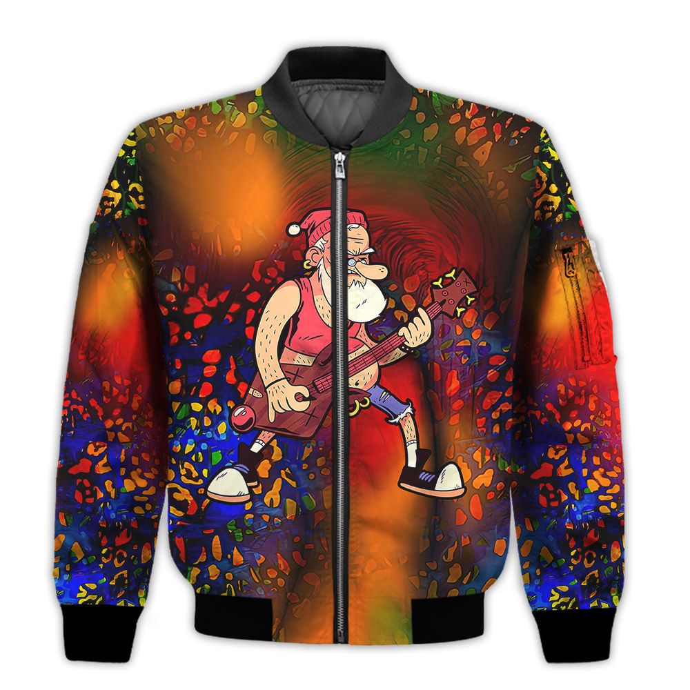 Merry-Christmas-Santa-Rock-Retro-Christmas-Holiday-Gifts-Unisex-3D-Bomber-Bomber-Jacket-1