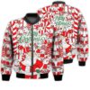Merry Christmas Santa's Elf Funny Pattern Retro Christmas Holiday Gifts Unisex 3D Bomber Bomber Jacket