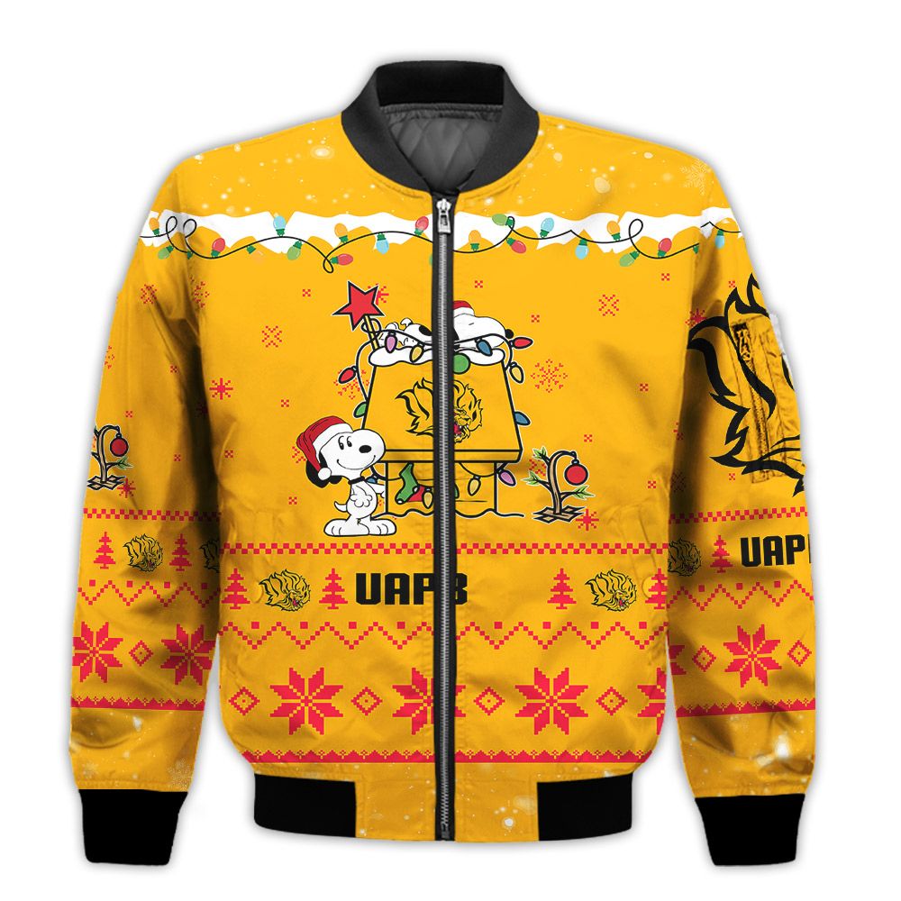 Merry-Christmas-Season-Arkansas-PB-Golden-Lions-Snoopy-3D-Bomber-Bomber-Jacket-1