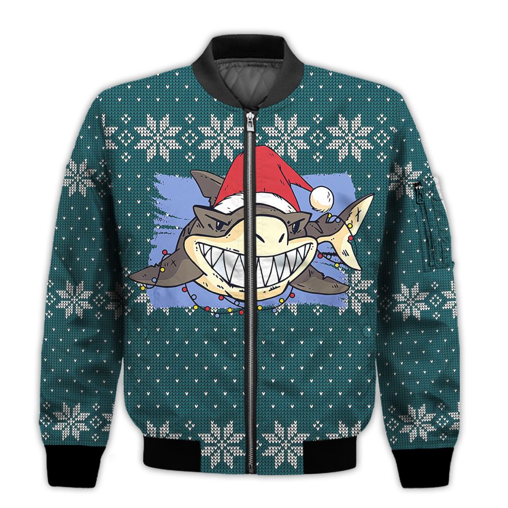 Merry-Christmas-Shark-Retro-Christmas-Holiday-Gifts-Unisex-3D-Bomber-Jacket-1