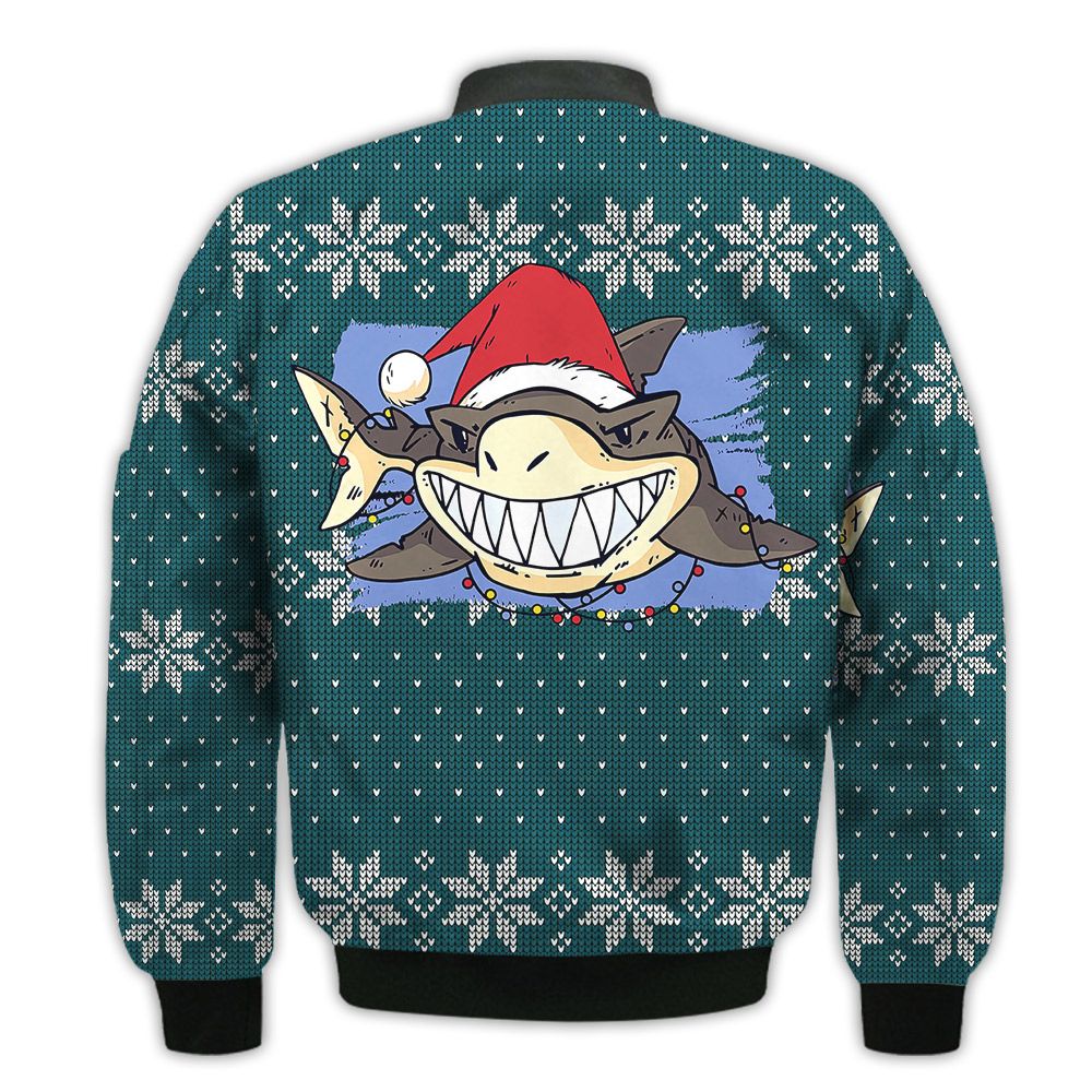 Merry-Christmas-Shark-Retro-Christmas-Holiday-Gifts-Unisex-3D-Bomber-Jacket-2