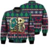 Merry Christmas Skeleton Christmas Retro Christmas Holiday Gifts Unisex 3D Bomber Jacket