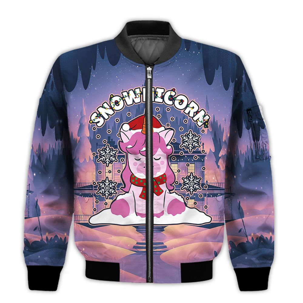 Merry-Christmas-Snownicorn-Christmas-Unicorn-Retro-Christmas-Holiday-Gifts-Unisex-3D-Bomber-Jacket-1