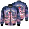 Merry Christmas Snownicorn Christmas Unicorn Retro Christmas Holiday Gifts Unisex 3D Bomber Jacket