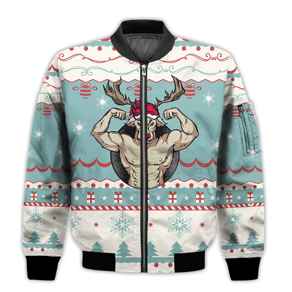 Merry-Christmas-Strong-Reindeer-Retro-Christmas-Holiday-Gifts-Unisex-3D-Bomber-Jacket-1