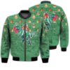 Merry Christmas T-Rex Retro Christmas Holiday Gifts Unisex 3D Bomber Jacket