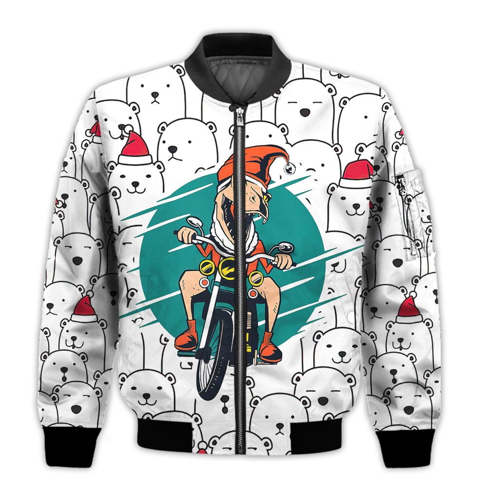 Merry-Christmas-T-rex-Christmas-Retro-Christmas-Holiday-Gifts-Unisex-3D-Bomber-Jacket-1