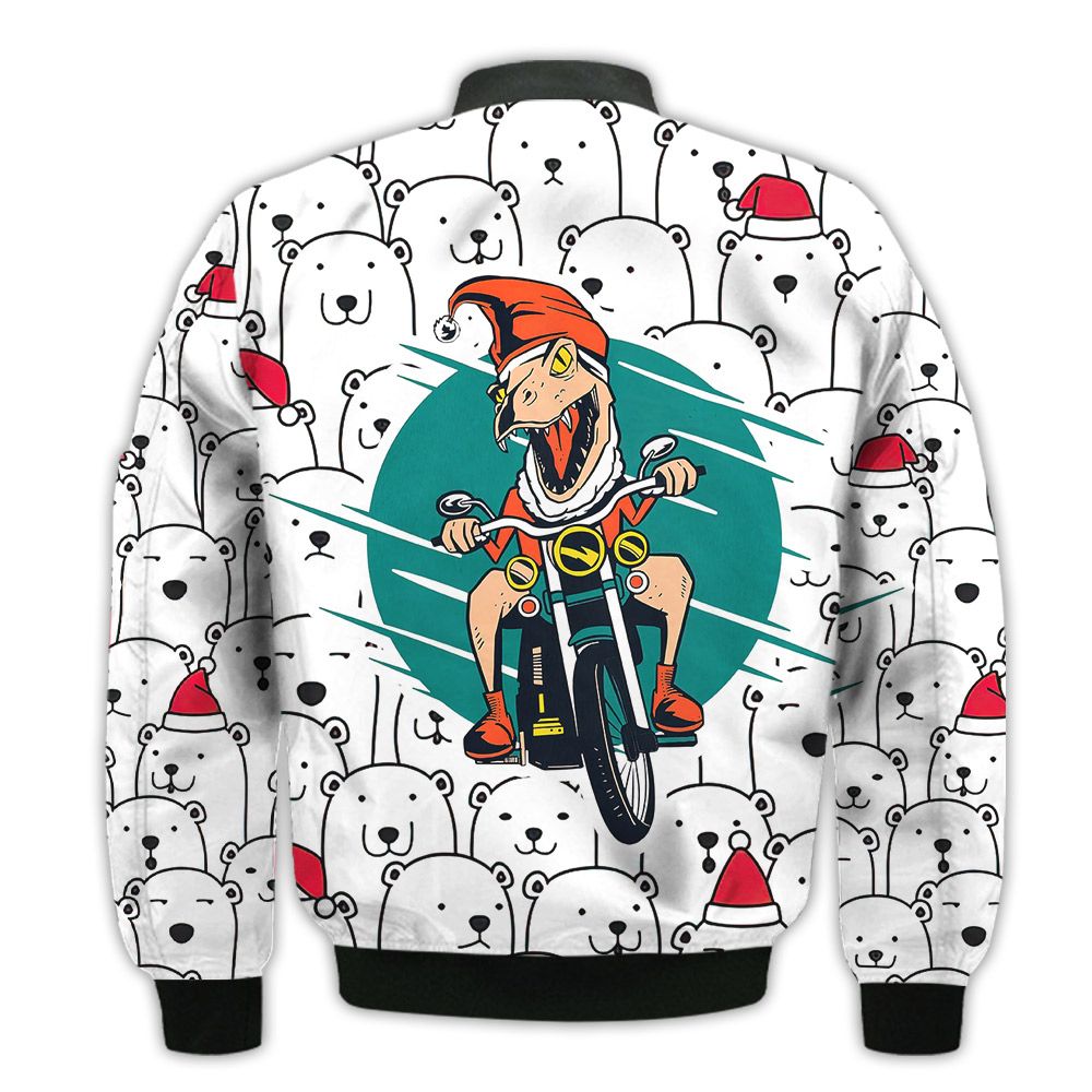 Merry-Christmas-T-rex-Christmas-Retro-Christmas-Holiday-Gifts-Unisex-3D-Bomber-Jacket-2