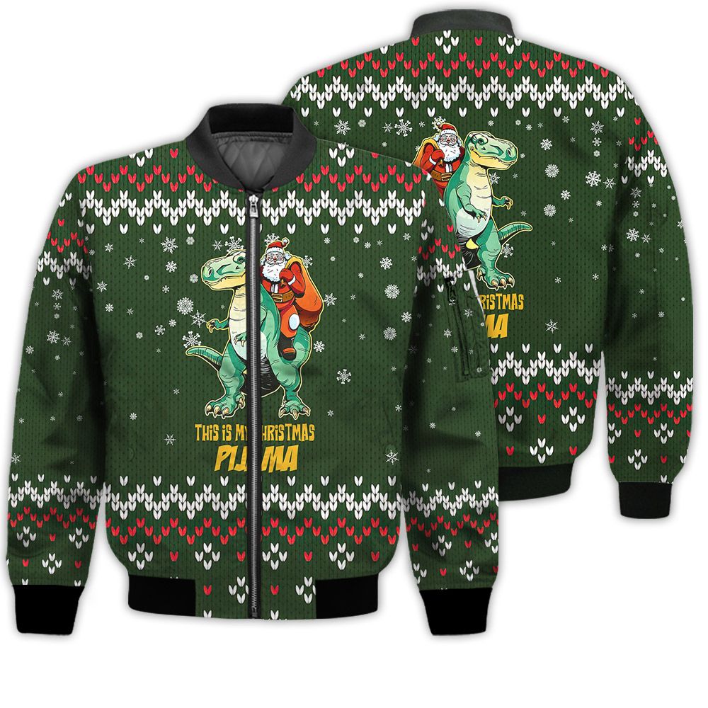 Merry Christmas This Is My Christmas Pijama Retro Christmas Holiday Gifts Unisex 3D Bomber Jacket Merry Christmas This Is My Christmas Pijama Retro Christmas Holiday Gifts Unisex 3D Bomber Jacket