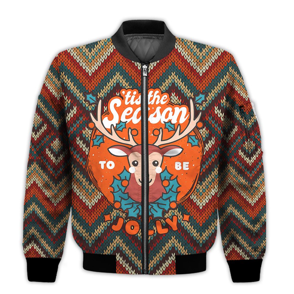 Merry-Christmas-Tis-The-Season-To-Be-Jolly-Reindeer-Retro-Christmas-Holiday-Gifts-Unisex-3D-Bomber-Jacket-1