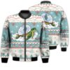 Merry Christmas Turtle Retro Christmas Holiday Gifts Unisex 3D Bomber Jacket
