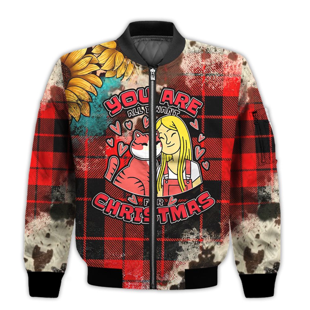 Merry-Christmas-You-Are-All-I-Want-For-Christmas-Retro-Christmas-Holiday-Gifts-Unisex-3D-Bomber-Jacket-1