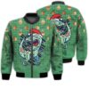 Merry Christmas Zombie T-rex Dinosaur Retro Christmas Holiday Gifts Unisex 3D Bomber Jacket