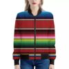 Mexican Serape Blanket Pattern Print Women's Bomber Jacket