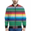 Mexican Striped Blanket Pattern Print Men's Bomber Jacket
