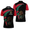 Mexico Eagle Symbol Black Red Polo Shirt