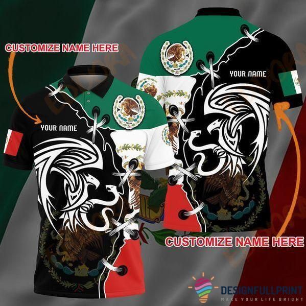 Mexico National Emblem Eagle Holding Snake Personalized Polo Shirt Nhd Mexico National Emblem Eagle Holding Snake Personalized Polo Shirt Nhd