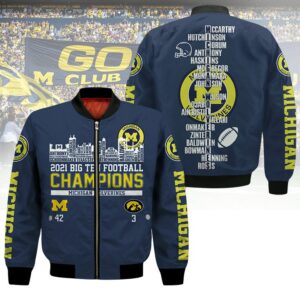 Michigan Wolverines 2021 Big Ten Champions Bomber Jacket