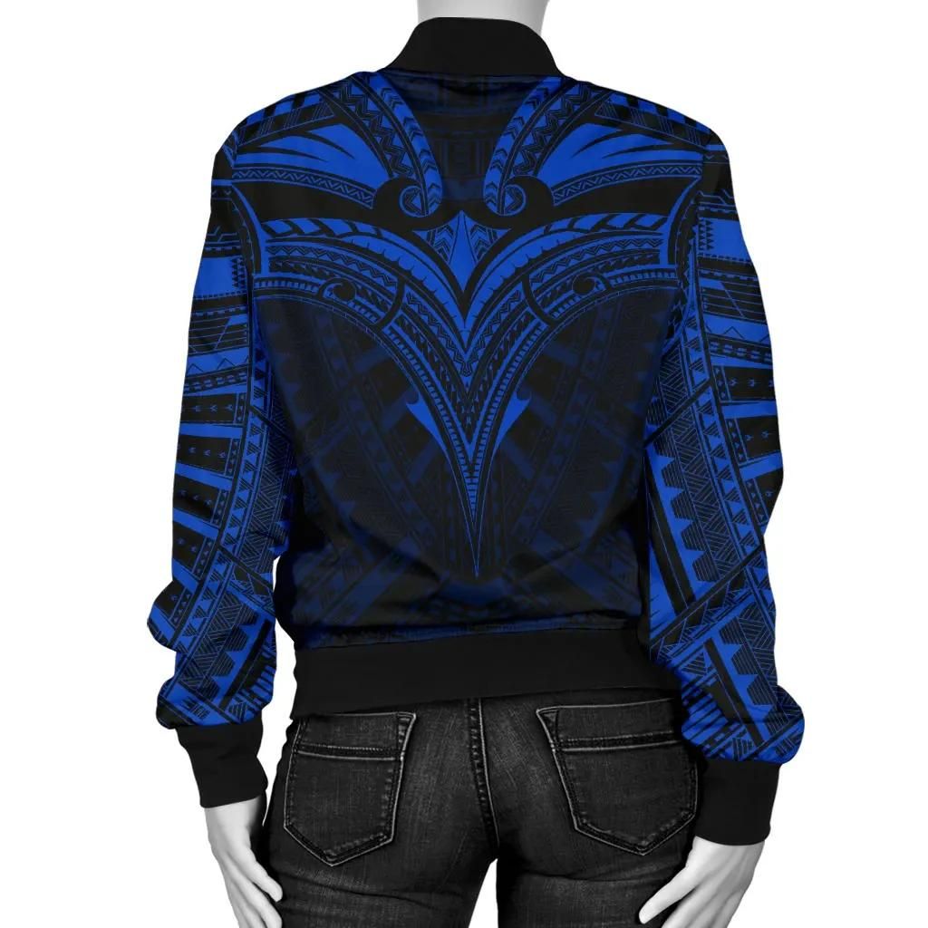 Micronesia-Tattoo-Womens-Bomber-Jacket-Blue-A16-Bomber-Jacket-2