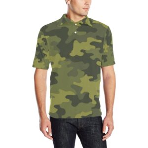 Military Camouflage Pattern Print Design 02 Men Polo Shirt