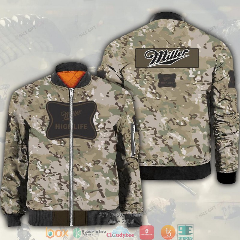 Miller High Life Camouflage Bomber Jacket Miller High Life Camouflage Bomber Jacket